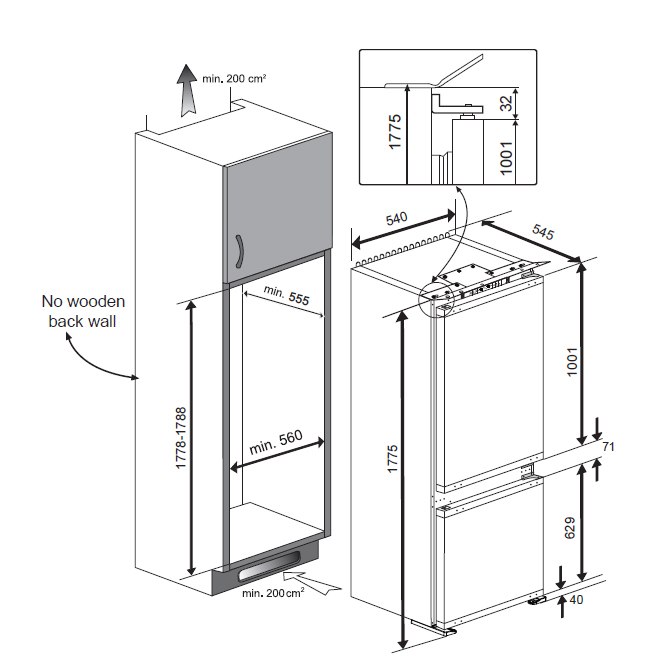 Teka on sale integrated fridge